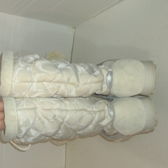 Coach Suede Juniper Boots winter quilted boots size6.5 - Picture 5 of 12